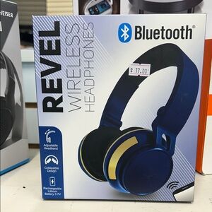 Revel Wireless Bluetooth Headphones - Blue and Gold *NIB*